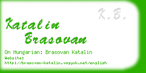 katalin brasovan business card